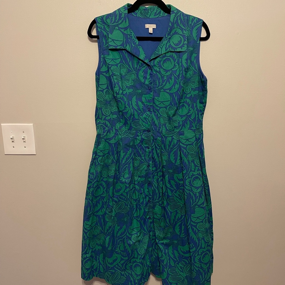 Talbots Collared Button Up Fit and Flare Dress